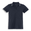 Mens Contrast Stripe Polo Navy White
